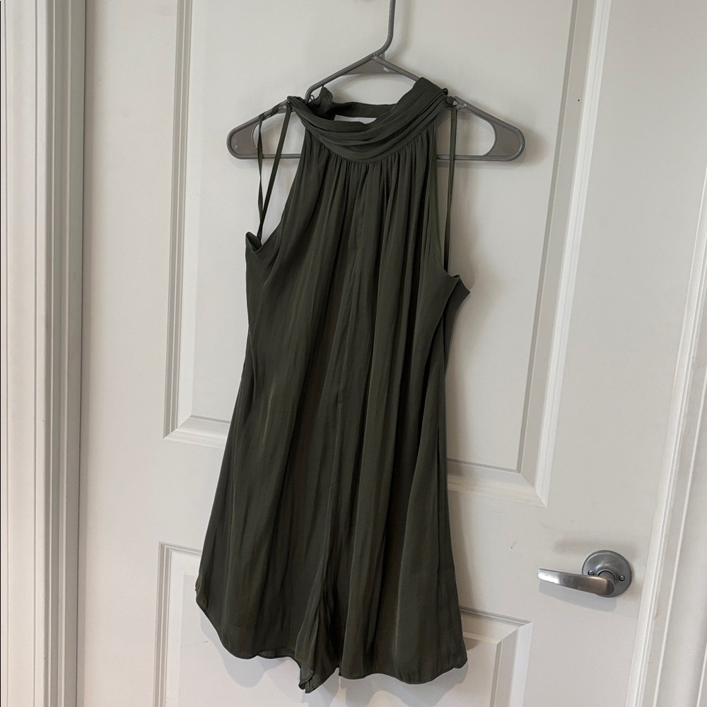Dark Green Halter romper